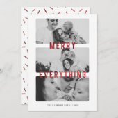 Joyeux Tout Rouge Foil Carte de vacances (Devant / Derrière)