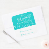 Joyeux tout VACANCES CADEAU Étiquette | AQUA (Enveloppe)