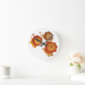 Joyeux Trio de mignonette caricature Lions horloge (Maison)