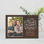 Joyeux Type Noël / Carte photo de vacances (Debout devant)