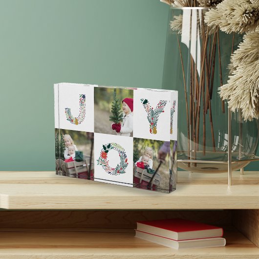 Joyeux Type Vacances Photo Collage Bloc