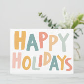 JOYEUX VACANCES Carte de Noël artisanale personnal (Debout devant)