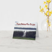 JOYEUX VACANCES **DE LA CARTE DU LAC*** (Fleur jaune)