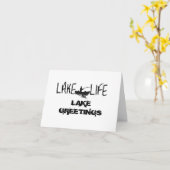 JOYEUX VACANCES **DE LA CARTE DU LAC*** (Fleur jaune)