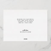 Joyeux Vacances Élégant Script photo Real Gold (Verso)