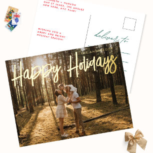 JOYEUX VACANCES en or Noël Photo