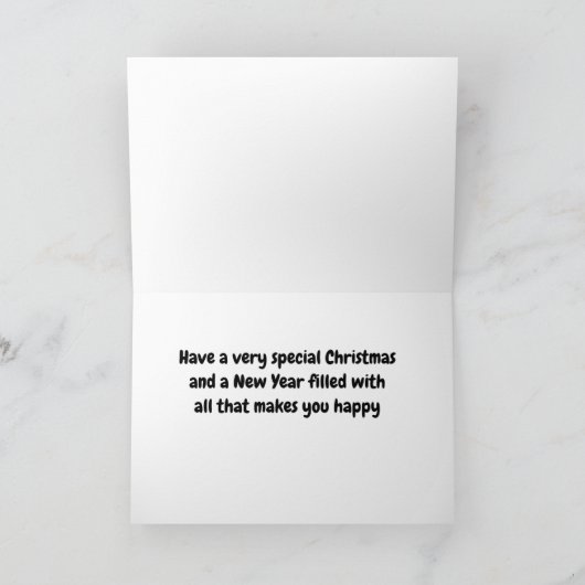 JOYEUX VACANCES **ENSEIGNANT** CARTE DE NOËL (Intérieur)