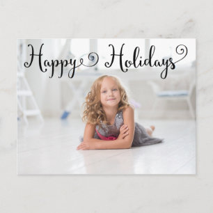 Joyeux Vacances Noir Script - Carte postale