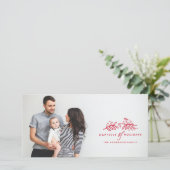 JOYEUX VACANCES RED Christmas Carte photo (Debout devant)