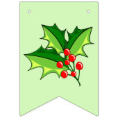 Joyeux vacances Red & Green Bunting drapeaux (Premier drapeau)
