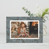 Joyeux vacances Script de verdure Carte photo de v (Debout devant)