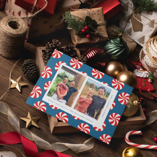 JOYEUX VACANCES Sucres de canne de Noël Faire-part