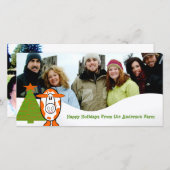 Joyeux Vacances Vache Laitier ferme Carte photo de (Devant / Derrière)