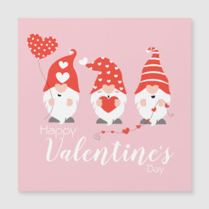 Joyeux Valentin Gnomes Red Pink Magnet
