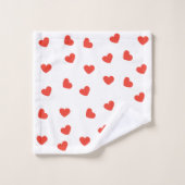 Joyeux Valentin Gnomes Rouge Rose (Gant de toilette)