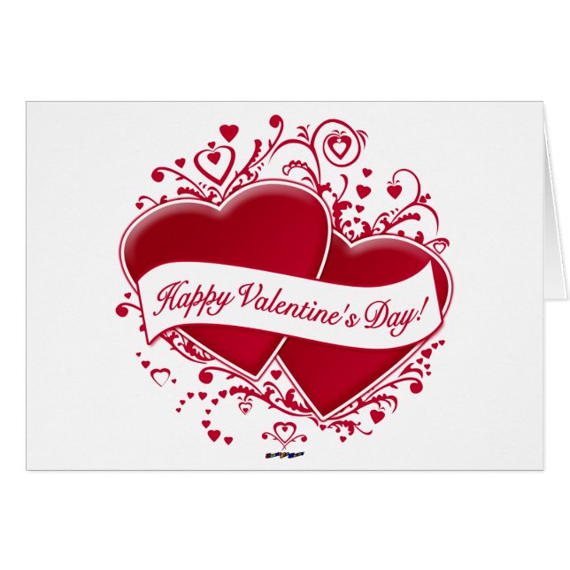 Joyeux Valentine ! Red Hearts (Devant horizontal)