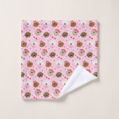 Joyeux Valentines Day Golden Retriever Dogs (Gant de toilette)