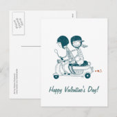 Joyeux Valentines Day Love Couple sur carte postal (Devant / Derrière)