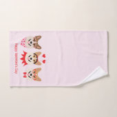 Joyeux Valentines Day Pembroke Welsh Corgi Chiens (Serviette à main)