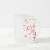 Joyeux Valentines Day Rouge Rose Mug (Devant droit)
