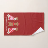 Joyeux Valentines Day Welsh Wire Fox Terrier Chien (Serviette à main)