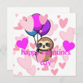 joyeux valentines jour carte paresse (Devant / Derrière)