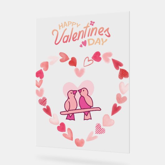 Joyeux Valentines Jour Inséparables Rose Heart Wre (Angle)