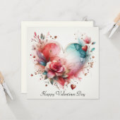 Joyeux Valentines jour Love Cartes (Devant/Arrière en situation)