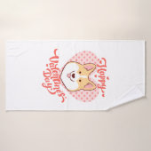 Joyeux Valentines Jour mignon Corgi Chien (Serviette de bain)
