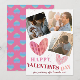 Joyeux Valentines Jour Photocard Carte de vacances
