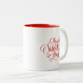 Joyeux Valentines Jour Script Lettré café Mug (Devant droit)