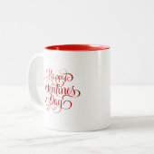 Joyeux Valentines Jour Script Lettré café Mug (Devant gauche)