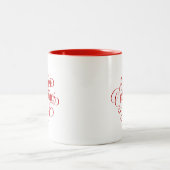 Joyeux Valentines Jour Script Lettré café Mug (Centre)