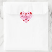 Joyeux Valentines Jour Sticker Coeur Rose (Sac)