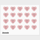 Joyeux Valentines Jour Stickers Script Coeur (Feuille)