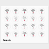 Joyeux Valentines Jour Stickers Script Coeur (Feuille)