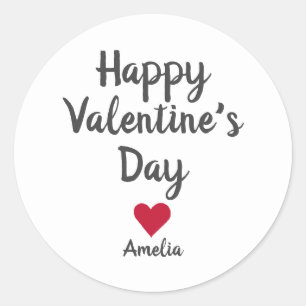 Joyeux Valentines Jour Stickers Script Coeur