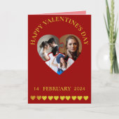 Joyeux Valentines Jour Trois photos Carte de vacan (Devant)