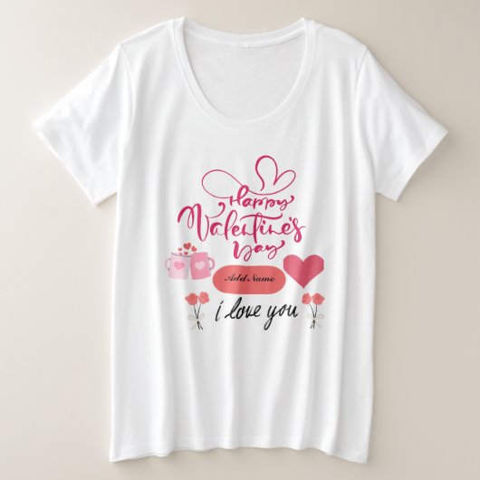 Joyeux Valentines T-shirt "I Love You" (Design devant)