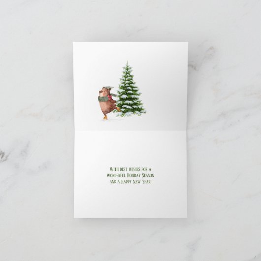 Joyeux Village de Noël Carte de vacances (Intérieur)