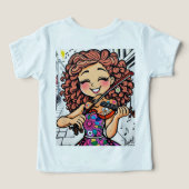 Joyeux violon, dessin de fille pour les mélomanes (Design Verso)