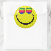 Joyeux Visage Avec Stickers Arc En Ciel (Sac)