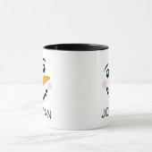 Joyeux visage Snowman Nom personnalisé Mug de Noël (Centre)