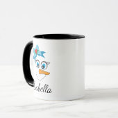 Joyeux visage Snowman Nom personnalisé Mug de Noël (Devant gauche)