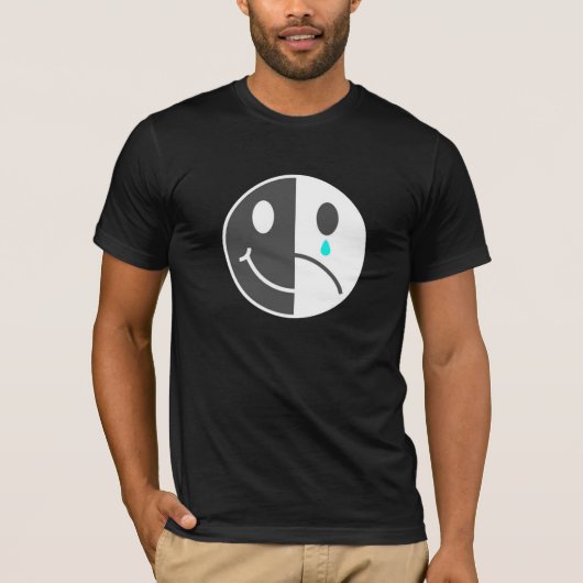 Joyeux visage triste T-shirt (Devant)