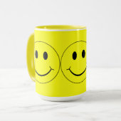Joyeux Visages Jaunes Big Mug (Devant gauche)