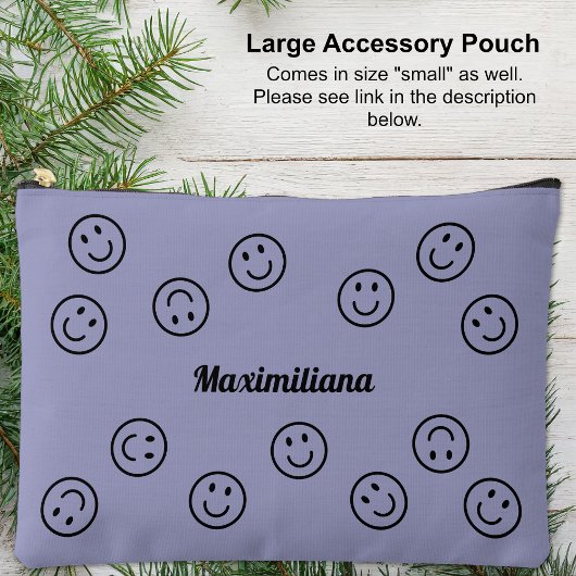 Joyeux visages noir sur violet- grand sac d'access