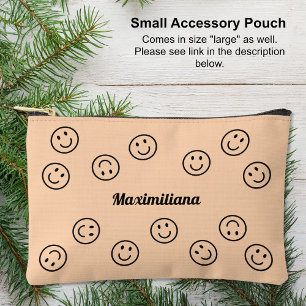Joyeux visages noirs sur orange - PETIT sac d'acce
