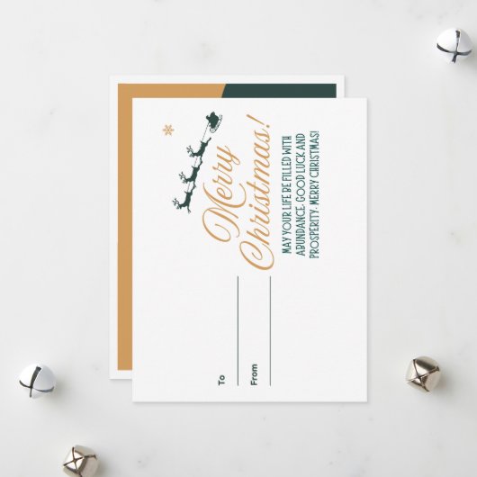 Joyeux voeux de Noël Carte de vacances (Devant/Arrière en situation)