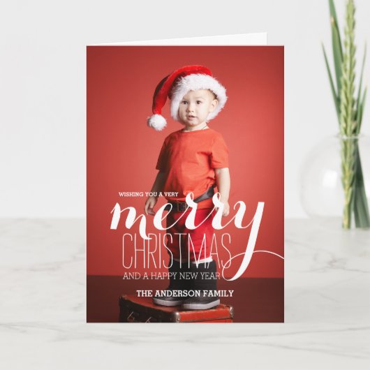 Joyeux voeux de Noël Carte de voeux photo de vacan (Devant)